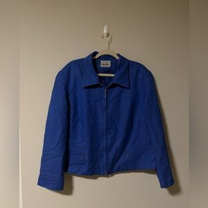 Vintage David N. Royal Blue Zip Up Jacket XL